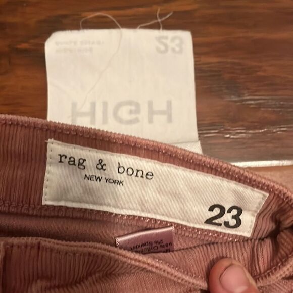 Rag & Bone Distressed Nina High Rise Ankle Skinny Raw Hem Corduroy Pants - Picture 13 of 14